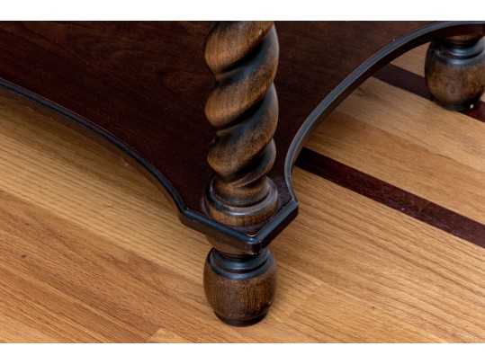 Barley Twist Console With Back Gallery, Likely Bombay Co.