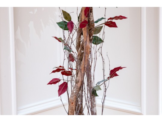 Faux Ficus Tree In Resin Planter