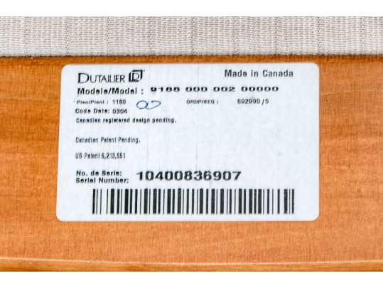 Dutailier Maple Glider Rocking Chair With Ottoman