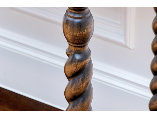 Barley Twist Console With Back Gallery, Likely Bombay Co.