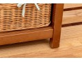 Adorable Entryway Storage Bench With Three Baskets