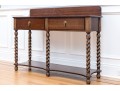 Barley Twist Console With Back Gallery, Likely Bombay Co.