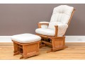 Dutailier Maple Glider Rocking Chair With Ottoman