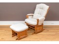 Dutailier Maple Glider Rocking Chair With Ottoman