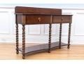 Barley Twist Console With Back Gallery, Likely Bombay Co.