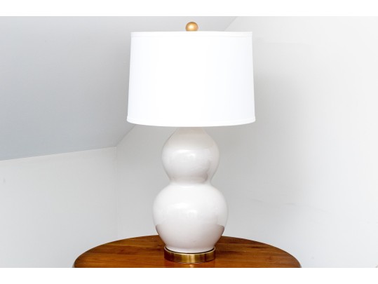Stylish Pair Of Double Gourd Form Table Lamps
