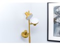 Handsome Gilt Finished Three Light LED Adjustable Floor Lamp