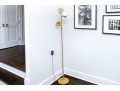 Handsome Gilt Finished Three Light LED Adjustable Floor Lamp