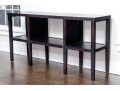 Contemporary Ebonized Console With Shelves