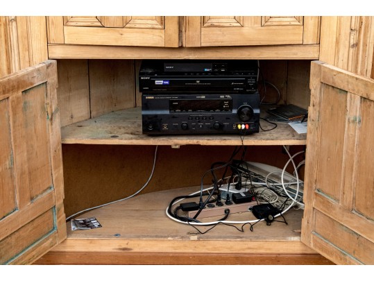 Antique Pine Corner Cabinet