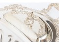 Fine Silver Plated Serving Tray With Two Lidded Compartments