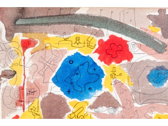 Watercolor On Paper, Abstract Figures