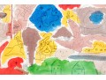 Watercolor On Paper, Abstract Figures