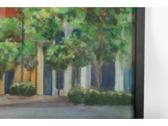 P. Graetz Pastel Urban Landscape Painting