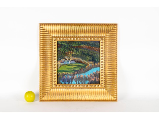 Oil On Board Landscape Painting – Contemporary Impressionist Style