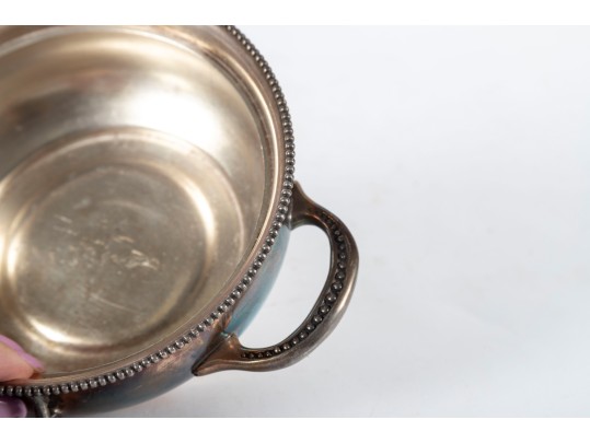 Rockford Silver Co. Silver Plate Handled Fruit Bowl 