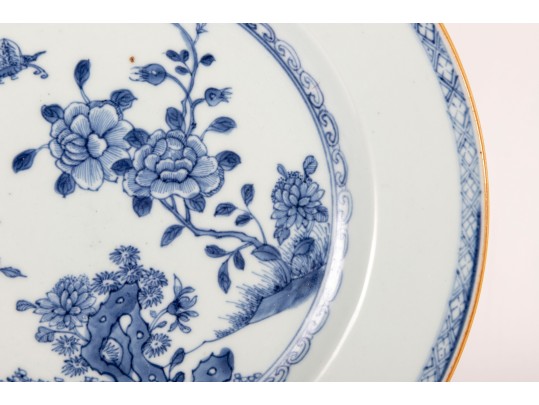 18th Century Chinese Blue & White Porcelain Plate