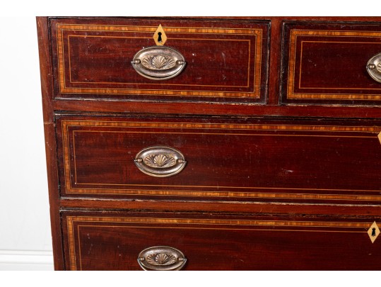 Antique American Federal Style Inlaid Mahogany Chest