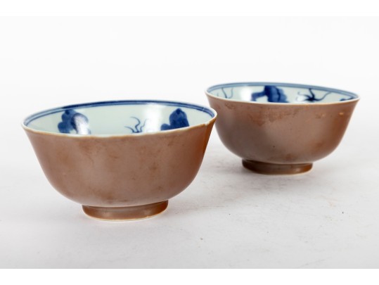 19th Century Batavian-ware Qing Chinese Porcelain Bowls