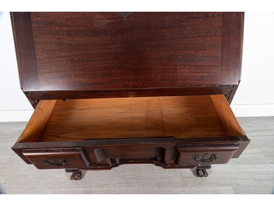 Vintage Slant Top Block Front Chippendale Desk