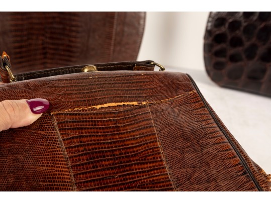 Four Vintage Reptile Skin Handbags (Includes Sydney & Sterling)