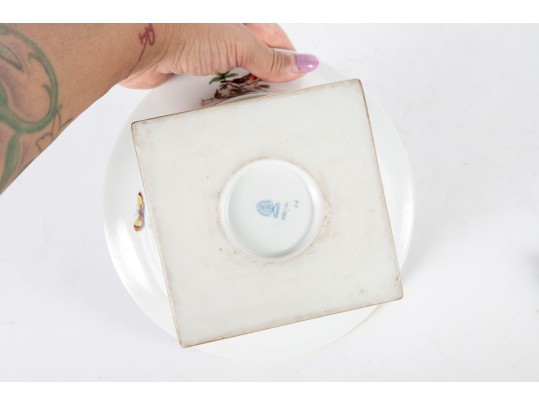 Herend Hungary Rothschild Bird Porcelain Footed Bowl