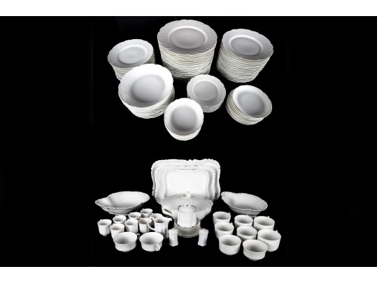 Large Group Of Haviland & Co. Limoges / Rosenthal Mixed White French Porcelain Dishes 