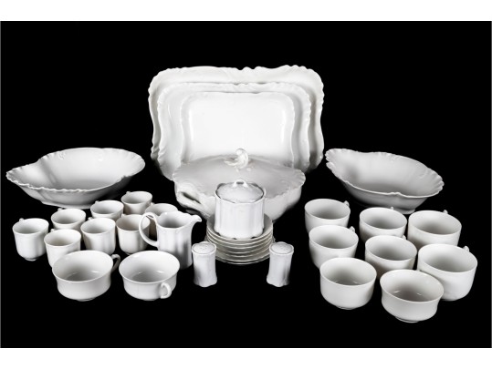 Large Group Of Haviland & Co. Limoges / Rosenthal Mixed White French Porcelain Dishes 