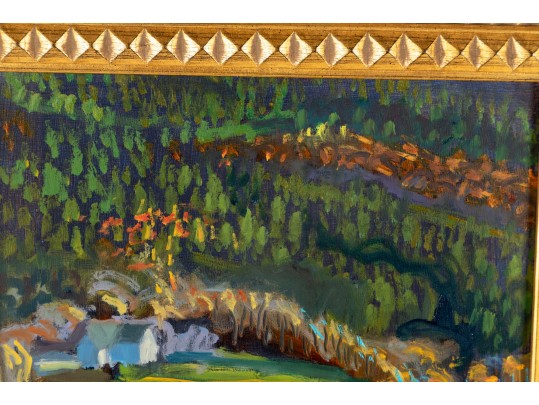 Oil On Board Landscape Painting – Contemporary Impressionist Style