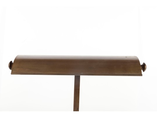 Vintage Brass Bankers Lamp With Gallery