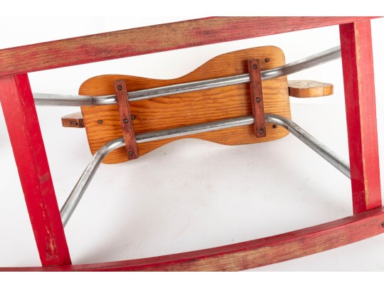 Vintage 1940s Cass Toys Wood Rocking Horse