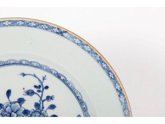 18th Century Chinese Blue & White Porcelain Plate