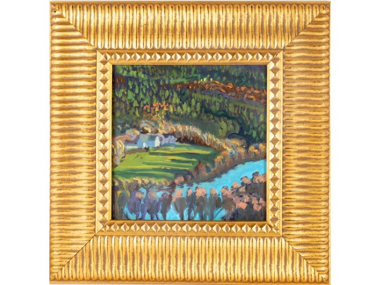 Oil On Board Landscape Painting – Contemporary Impressionist Style