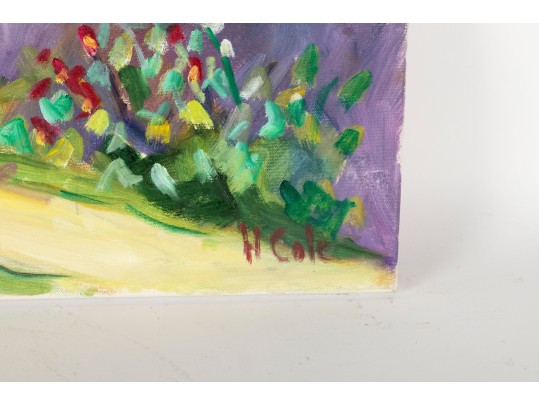 Hannah Cole Buie (American, B. 1955) French Dwellings Oil On Canvas Painting