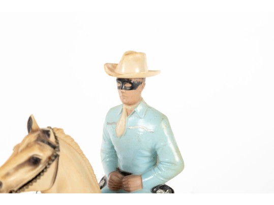 1950's Hartland Rider Figurine Lone Ranger With Horse 