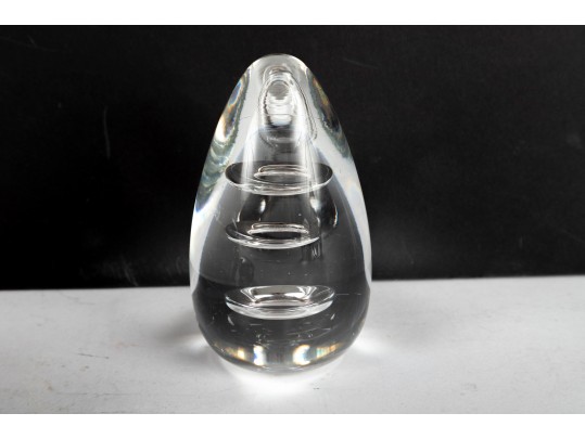 Vintage Amethyst Purple Art Glass Owl Honeycomb Vase