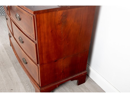 George III Figured Mahoghany Linen Press, Ca. 1800-1820