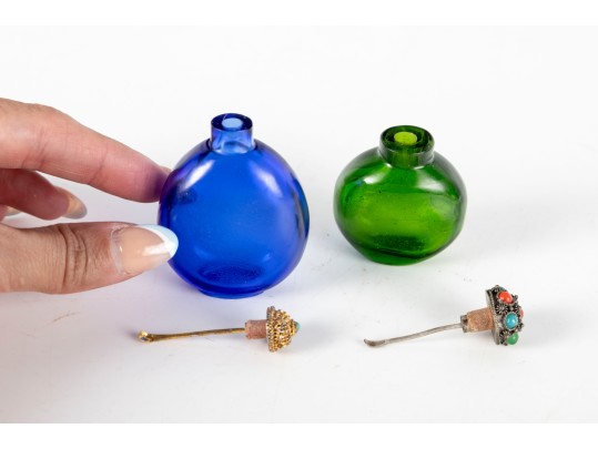 Two Glass Snuff Bottles