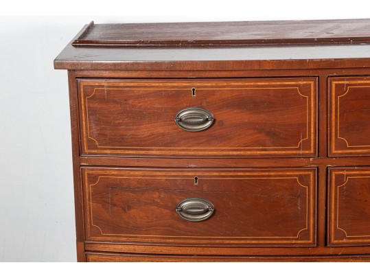 George III Figured Mahoghany Linen Press, Ca. 1800-1820