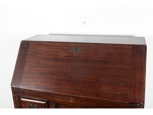 Vintage Slant Top Block Front Chippendale Desk