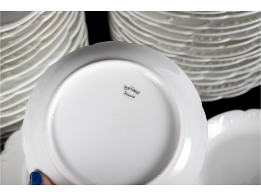 Large Group Of Haviland & Co. Limoges / Rosenthal Mixed White French Porcelain Dishes 