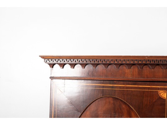 George III Figured Mahoghany Linen Press, Ca. 1800-1820