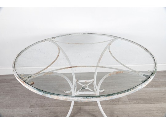 Steel Patio Table With Glass Top