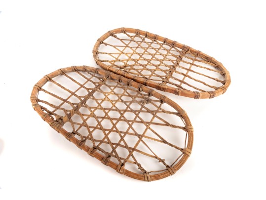 Vintage Wood/Leather Snow Shoes