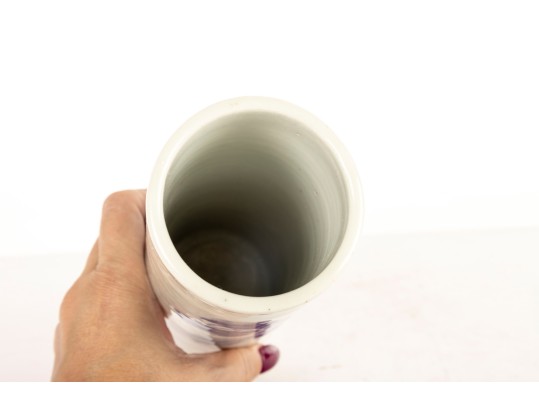 Pair Of Antique Chinese Blue And White Brush Pots 