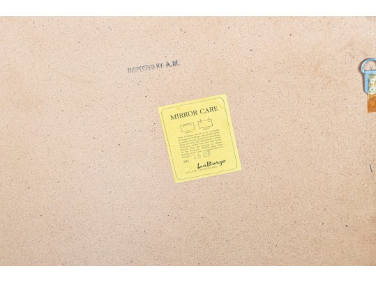 Vintage Labarge Italian Federal Style Beveled Glass Walnut Veneer Mirror