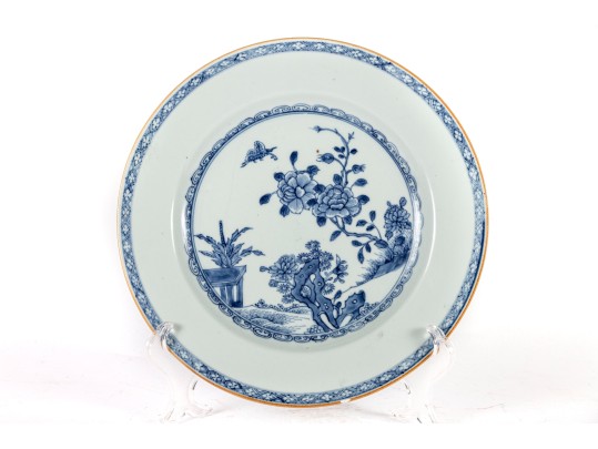 18th Century Chinese Blue & White Porcelain Plate