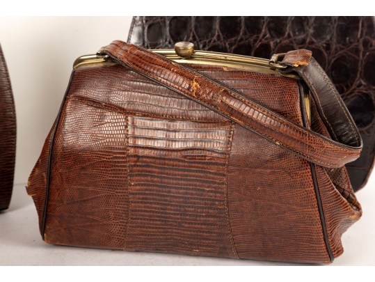 Four Vintage Reptile Skin Handbags (Includes Sydney & Sterling)