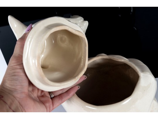 Vintage 1940's McCoy White Bear Cookie Jar 