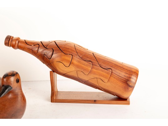 Trio Of Decorative Wood Items